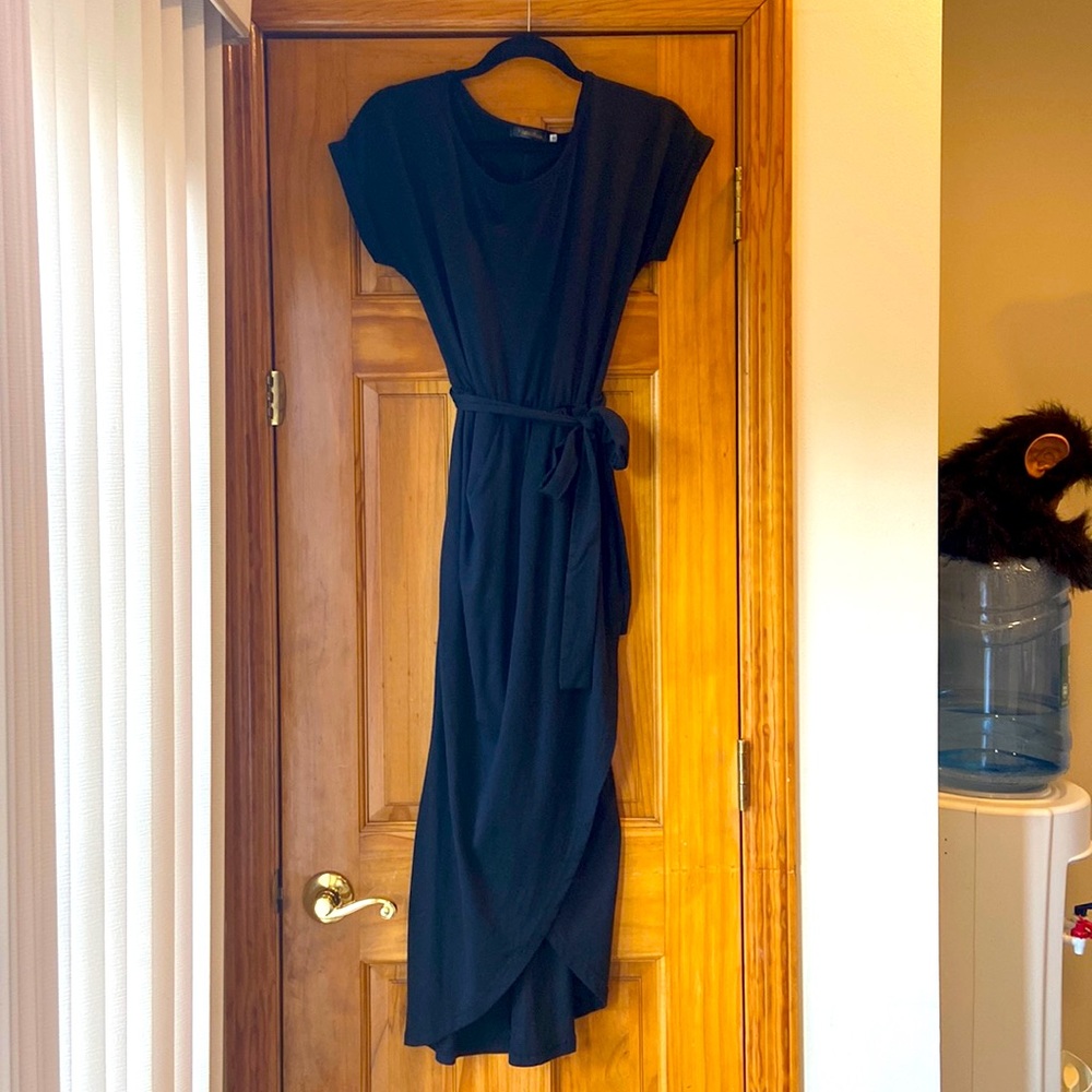 Black midi dress